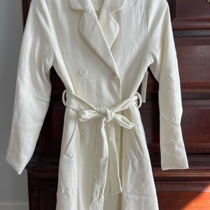 Off white linen dress coat from Red Dress